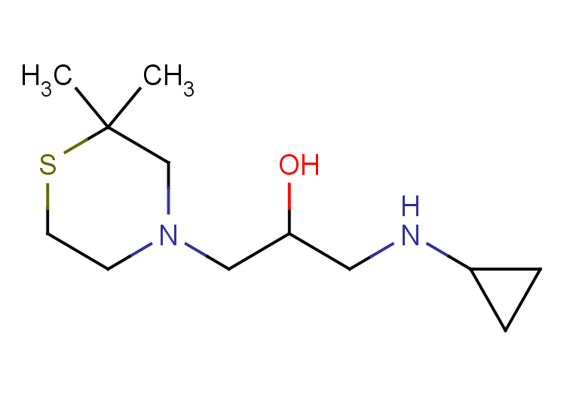 1-(cyclopropylamino)-3-(2,2-dimethylthiomorpholin-4-yl)propan-2-ol