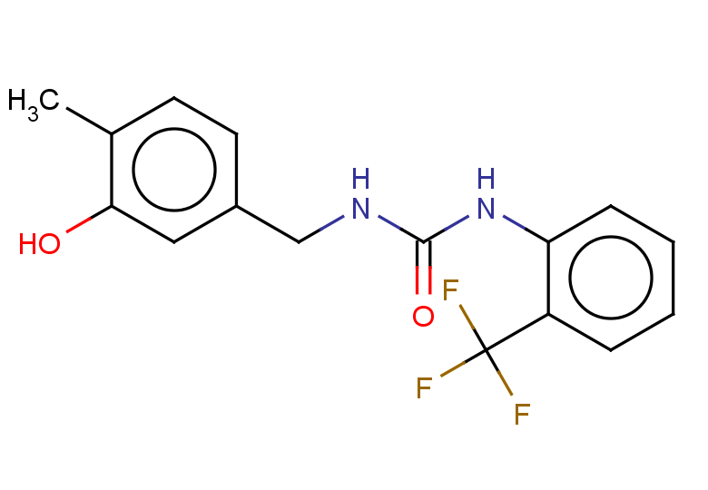 3-[(3-hydroxy-4-methylphenyl)methyl]-1-[2-(trifluoromethyl)phenyl]urea