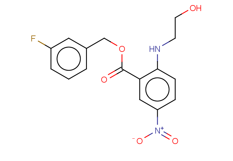 (3-fluorophenyl)methyl 2-[(2-hydroxyethyl)amino]-5-nitrobenzoate