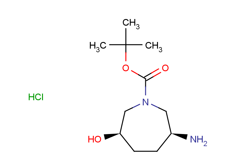 rac-tert-butyl (3R,6S)-3-amino-6-hydroxyazepane-1-carboxylate hydrochloride