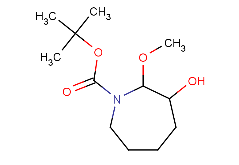 tert-butyl 3-hydroxy-2-methoxyazepane-1-carboxylate, Mixture of diastereomers