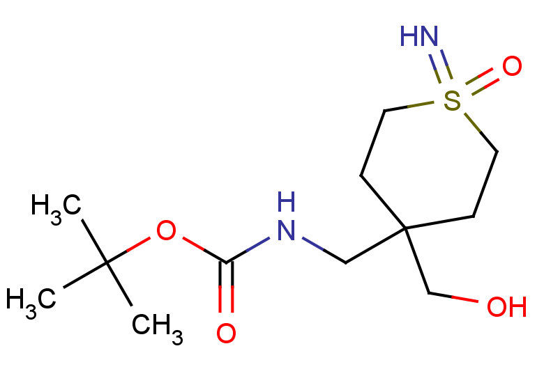 tert-butyl N-{[4-(hydroxymethyl)-1-imino-1-oxo-1lambda6-thian-4-yl]methyl}carbamate