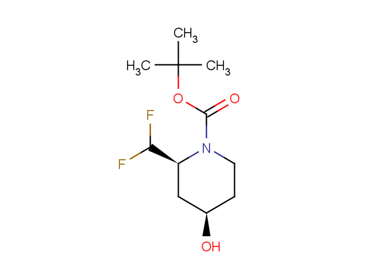 rac-tert-butyl (2R,4S)-2-(difluoromethyl)-4-hydroxypiperidine-1-carboxylate, cis