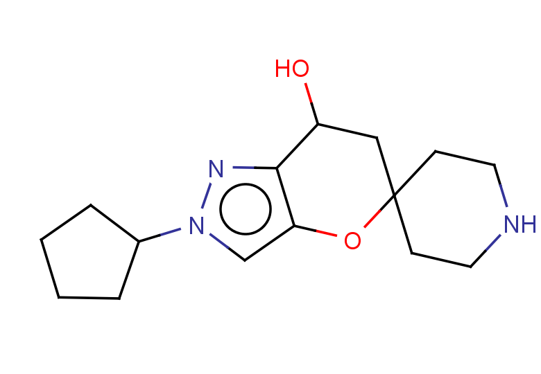 2'-cyclopentyl-6',7'-dihydro-2'H-spiro[piperidine-4,5'-pyrano[3,2-c]pyrazole]-7'-ol