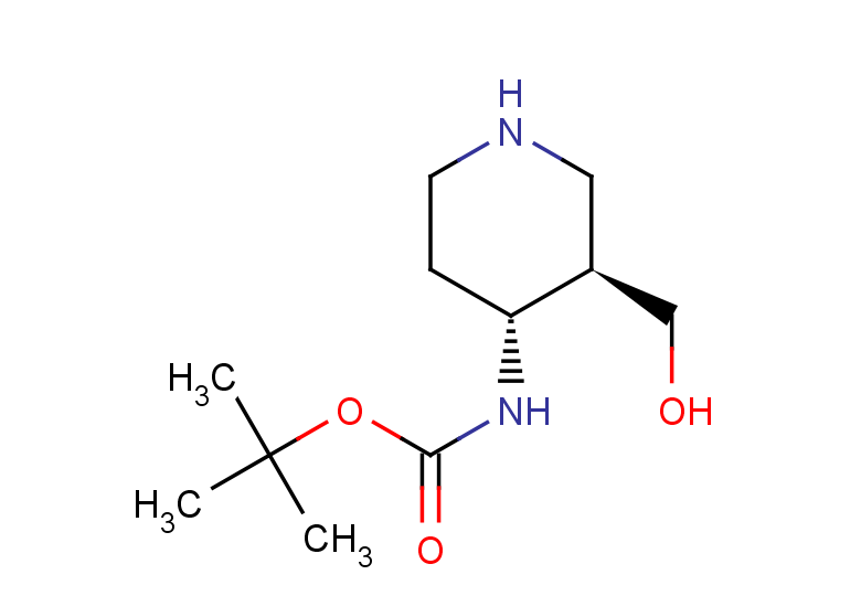 rac-tert-butyl N-[(3R,4R)-3-(hydroxymethyl)piperidin-4-yl]carbamate, trans