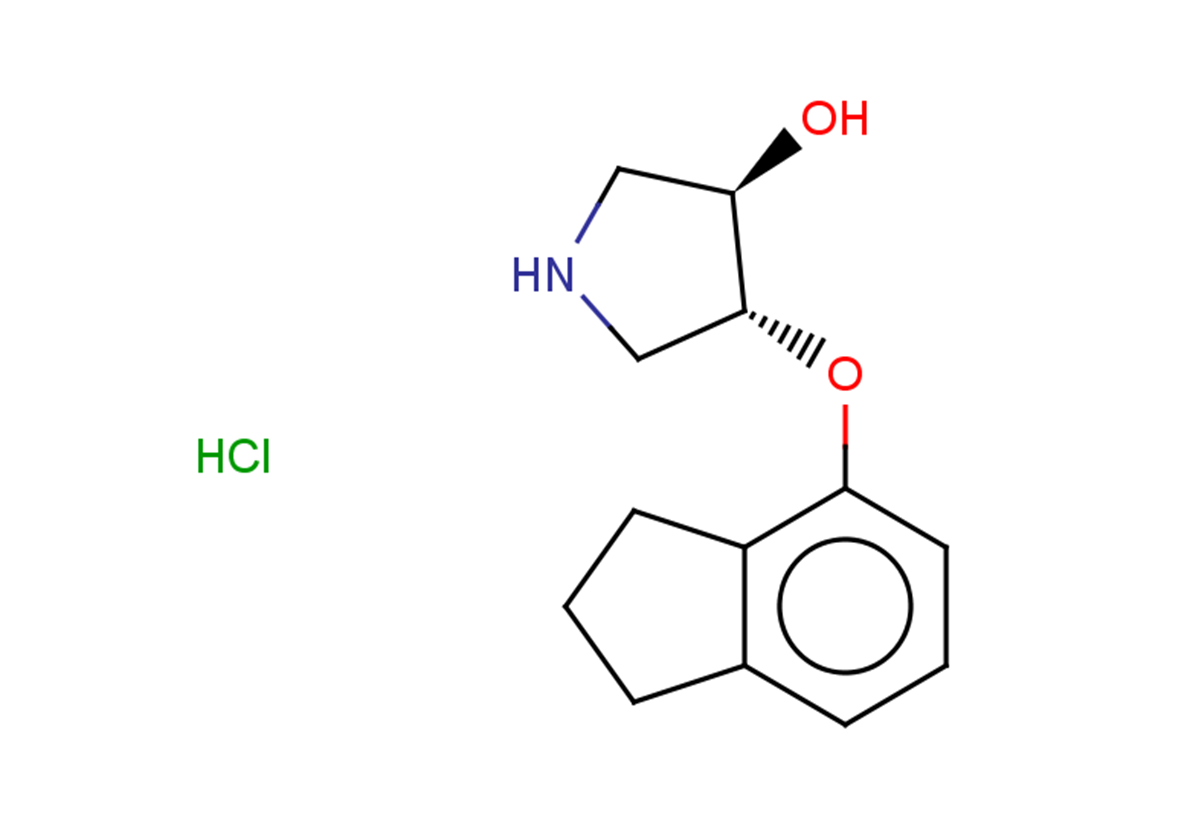 rac-(3R,4R)-4-(2,3-dihydro-1H-inden-4-yloxy)pyrrolidin-3-ol hydrochloride, trans