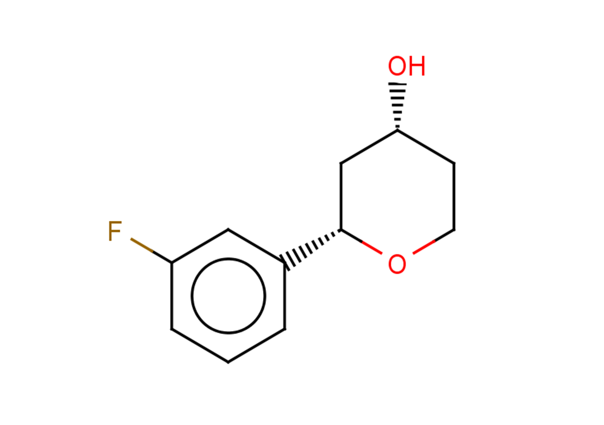 rac-(2R,4S)-2-(3-fluorophenyl)oxan-4-ol, cis
