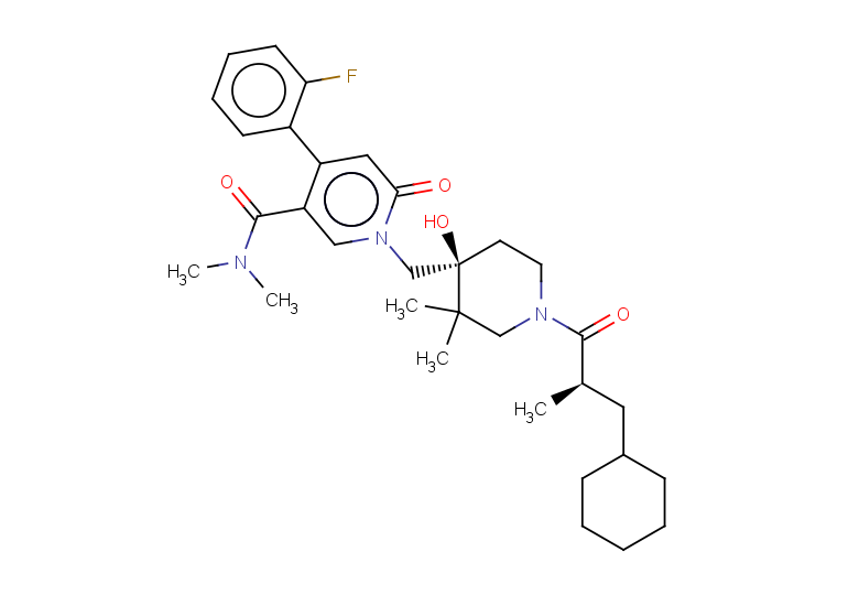 1-{[(4S)-1-[(2R)-2-(cyclohexylmethyl)propanoyl]-4-hydroxy-3,3-dimethylpiperidin-4-yl]methyl}-4-(2-fluorophenyl)-N,N-dimethyl-6-oxo-1,6-dihydropyridine-3-carboxamide