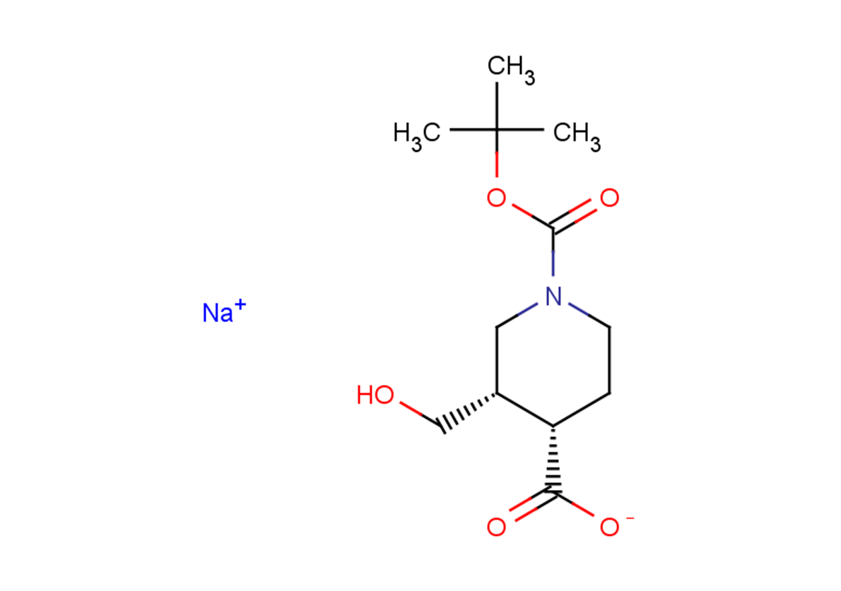 rac-sodium (3R,4R)-1-[(tert-butoxy)carbonyl]-3-(hydroxymethyl)piperidine-4-carboxylate, cis