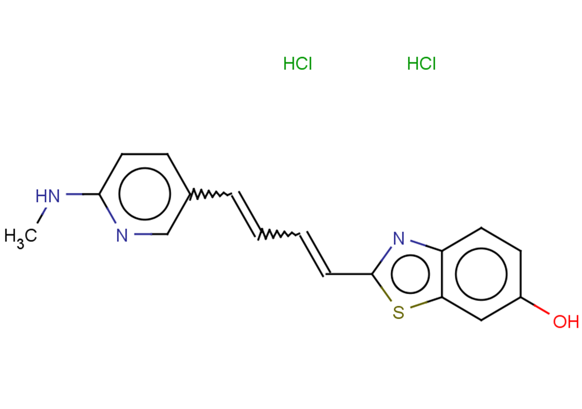 2-{4-[6-(methylamino)pyridin-3-yl]buta-1,3-dien-1-yl}-1,3-benzothiazol-6-ol dihydrochloride