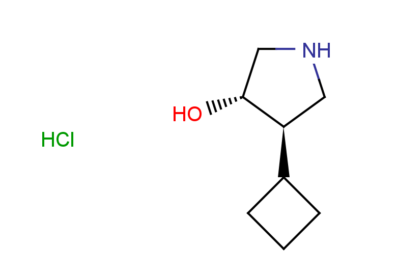 rac-(3R,4S)-4-cyclobutylpyrrolidin-3-ol hydrochloride, trans