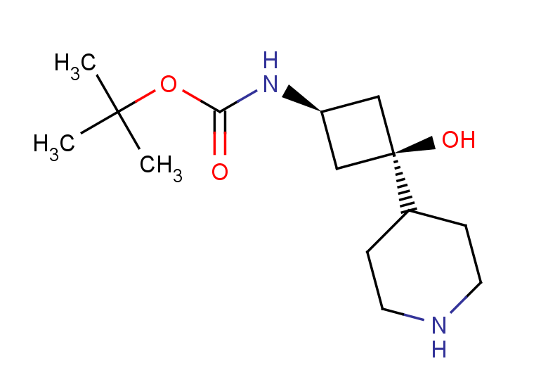 tert-butyl N-[(1s,3s)-3-hydroxy-3-(piperidin-4-yl)cyclobutyl]carbamate, trans