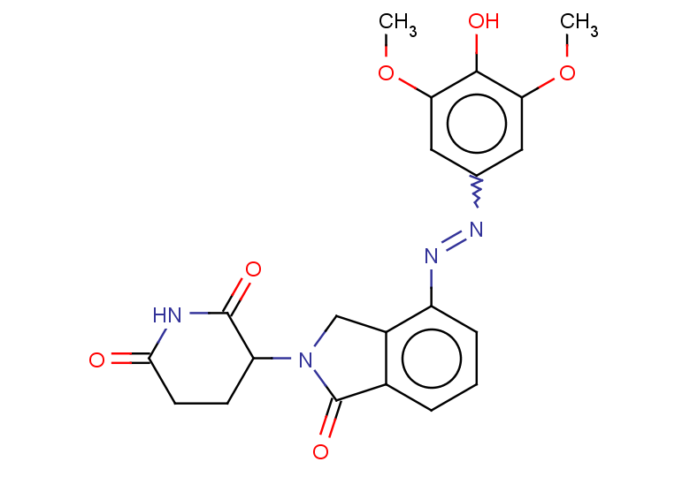 3-{4-[2-(4-hydroxy-3,5-dimethoxyphenyl)diazen-1-yl]-1-oxo-2,3-dihydro-1H-isoindol-2-yl}piperidine-2,6-dione