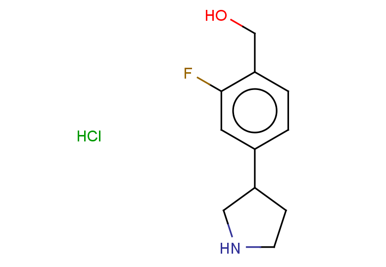 [2-fluoro-4-(pyrrolidin-3-yl)phenyl]methanol hydrochloride
