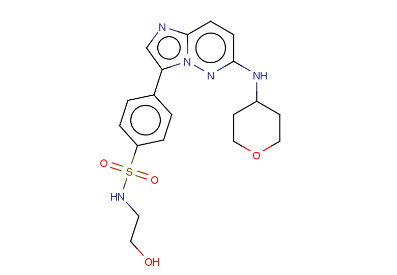 2-hydroxy-S-(4-{6-[(oxan-4-yl)amino]imidazo[1,2-b]pyridazin-3-yl}phenyl)ethane-1-sulfonamido