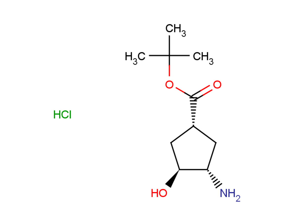 rac-tert-butyl (1R,3S,4S)-3-amino-4-hydroxycyclopentane-1-carboxylate hydrochloride
