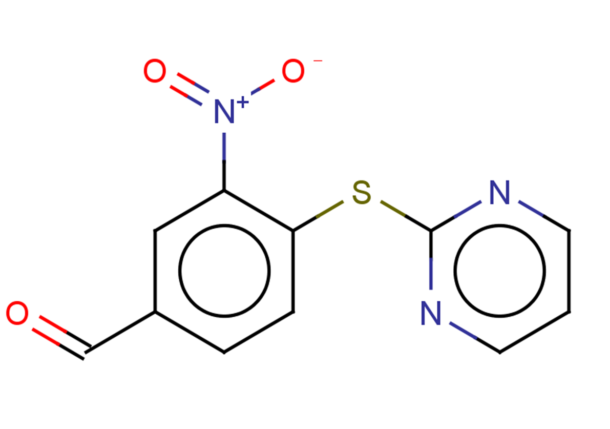 3-nitro-4-(pyrimidin-2-ylsulfanyl)benzaldehyde