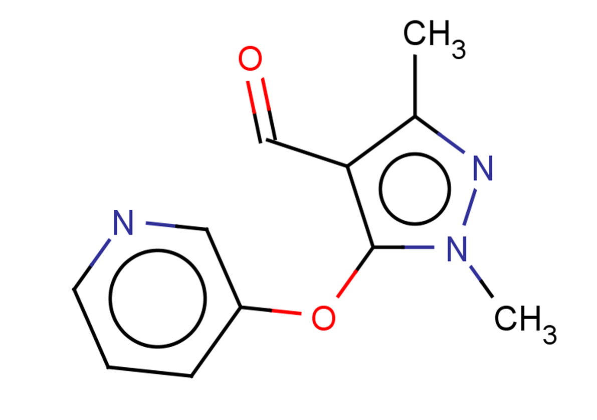 1,3-dimethyl-5-(pyridin-3-yloxy)-1H-pyrazole-4-carbaldehyde