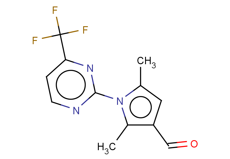2,5-dimethyl-1-[4-(trifluoromethyl)pyrimidin-2-yl]-1H-pyrrole-3-carbaldehyde