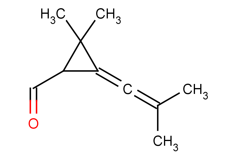 2,2-dimethyl-3-(2-methylprop-1-en-1-ylidene)cyclopropane-1-carbaldehyde