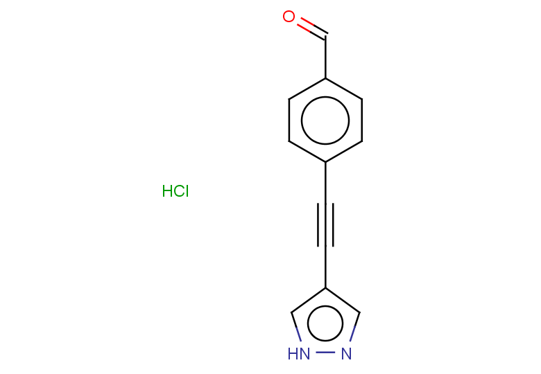 4-[2-(1H-pyrazol-4-yl)ethynyl]benzaldehyde hydrochloride