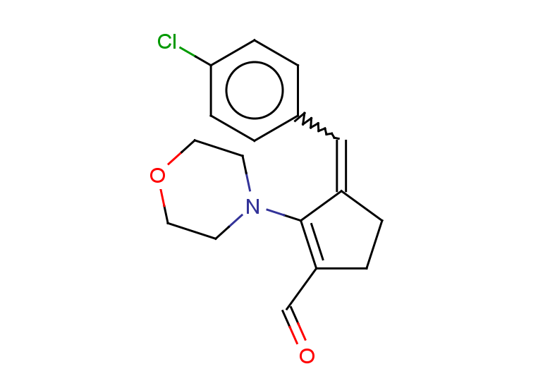 3-[(4-chlorophenyl)methylidene]-2-(morpholin-4-yl)cyclopent-1-ene-1-carbaldehyde