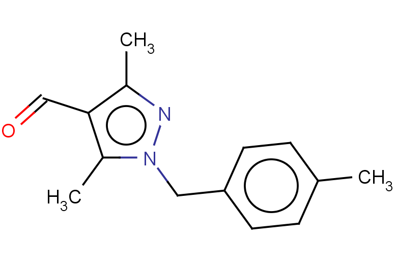 3,5-dimethyl-1-[(4-methylphenyl)methyl]-1H-pyrazole-4-carbaldehyde