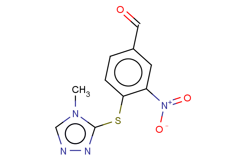 4-[(4-methyl-4H-1,2,4-triazol-3-yl)sulfanyl]-3-nitrobenzaldehyde