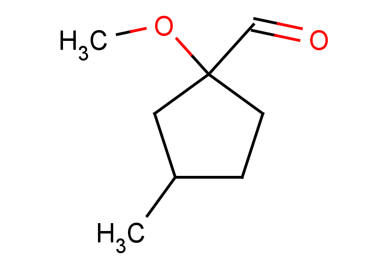1-methoxy-3-methylcyclopentane-1-carbaldehyde, Mixture of diastereomers