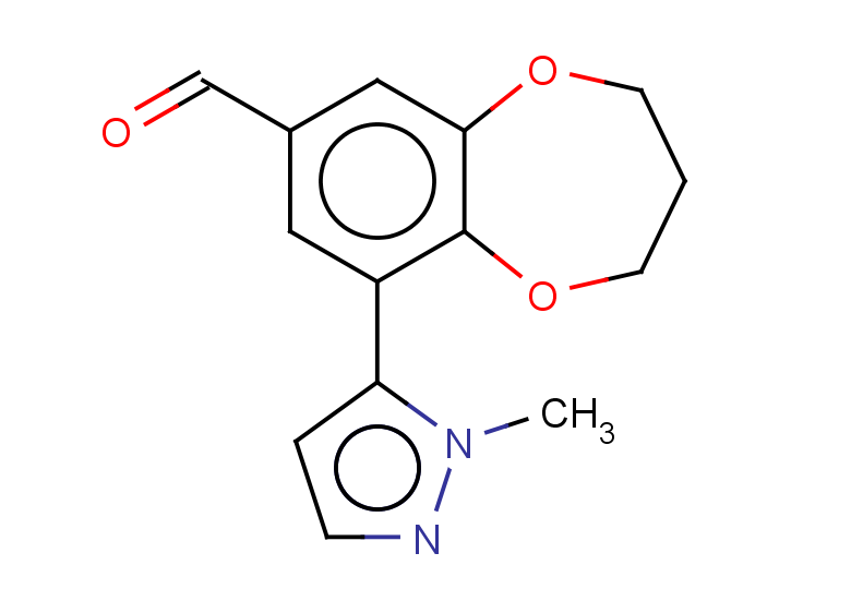 9-(1-methyl-1H-pyrazol-5-yl)-3,4-dihydro-2H-1,5-benzodioxepine-7-carbaldehyde