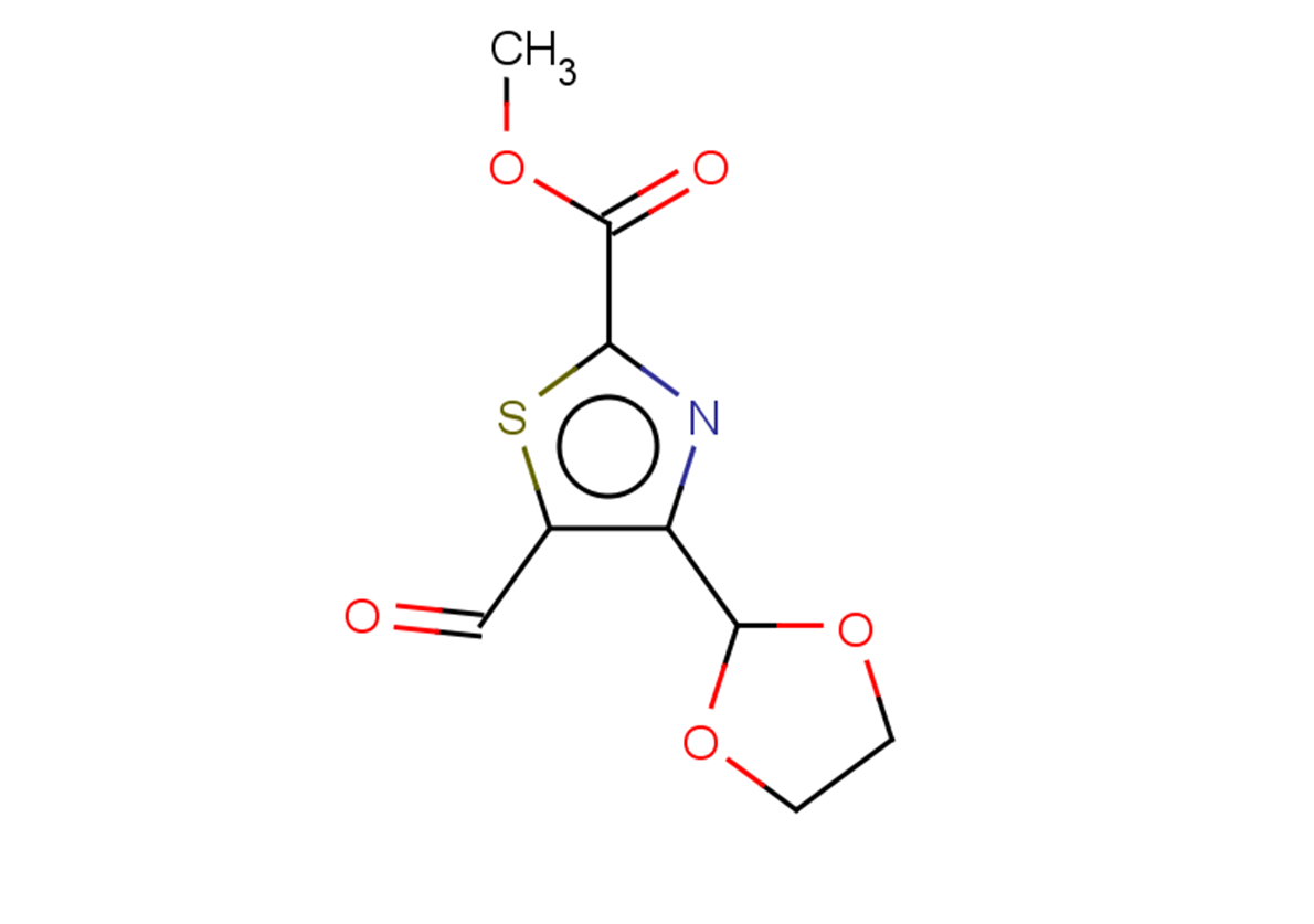 methyl 4-(1,3-dioxolan-2-yl)-5-formyl-1,3-thiazole-2-carboxylate