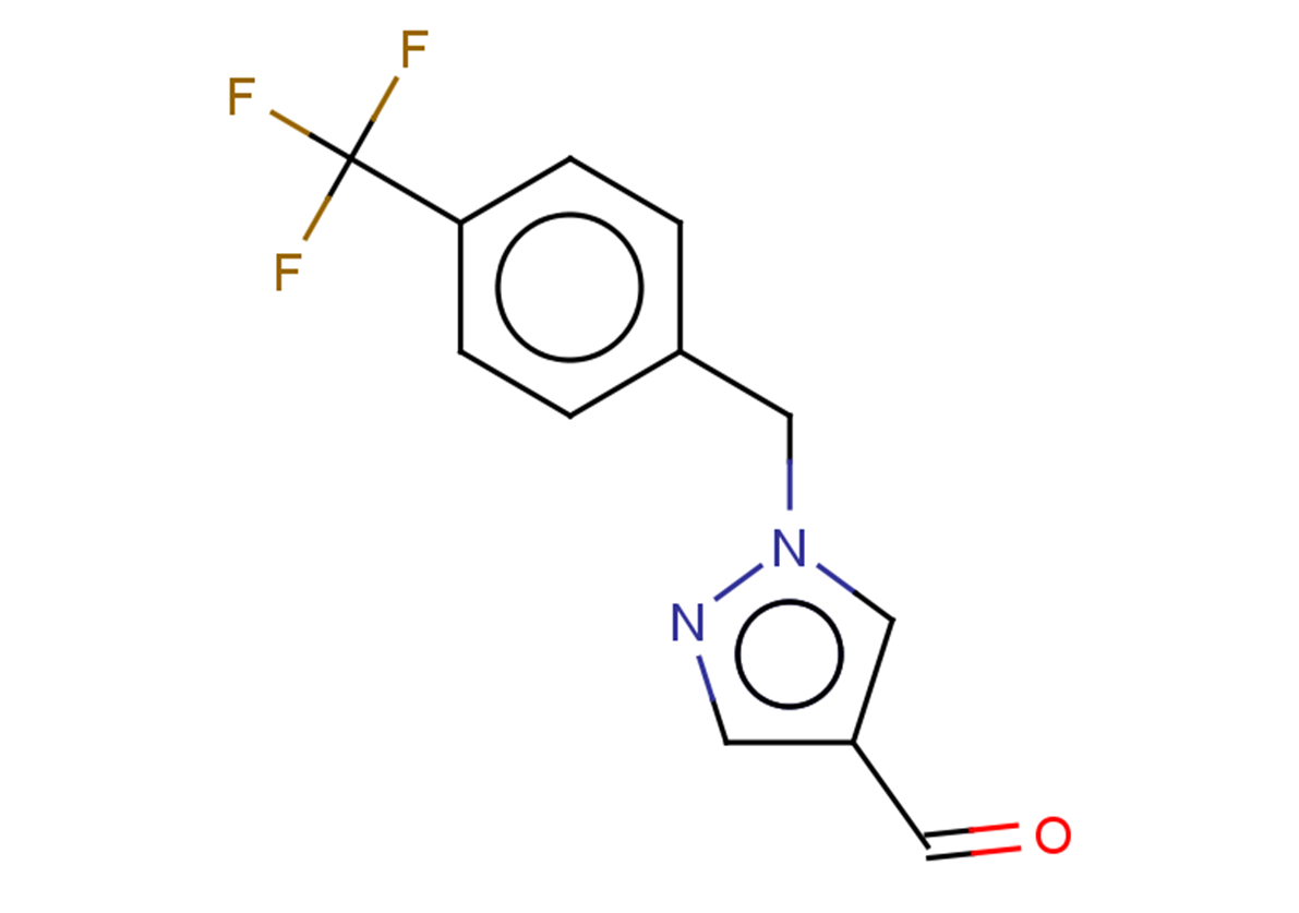 1-{[4-(trifluoromethyl)phenyl]methyl}-1H-pyrazole-4-carbaldehyde