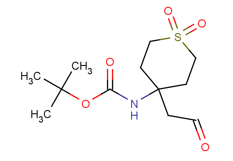 tert-butyl N-[1,1-dioxo-4-(2-oxoethyl)-1lambda6-thian-4-yl]carbamate