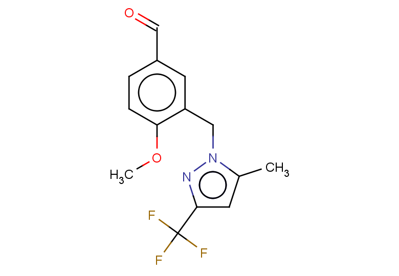 4-METHOXY-3-(5-METHYL-3-TRIFLUOROMETHYL-PYRAZOL-1-YLMETHYL)-BENZALDEHYDE