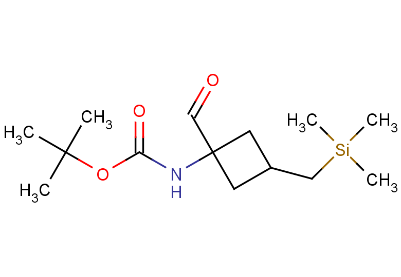 tert-butyl N-{1-formyl-3-[(trimethylsilyl)methyl]cyclobutyl}carbamate, Mixture of diastereomers