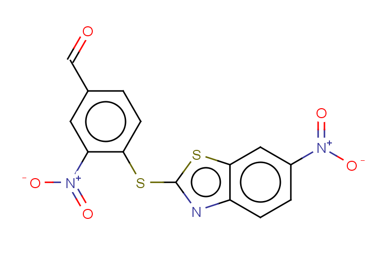 3-nitro-4-[(6-nitro-1,3-benzothiazol-2-yl)sulfanyl]benzaldehyde