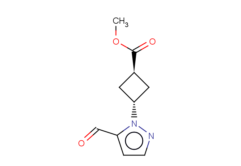methyl (1r,3r)-3-(5-formyl-1H-pyrazol-1-yl)cyclobutane-1-carboxylate, trans