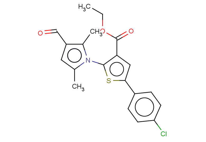 ethyl 5-(4-chlorophenyl)-2-(3-formyl-2,5-dimethyl-1H-pyrrol-1-yl)thiophene-3-carboxylate