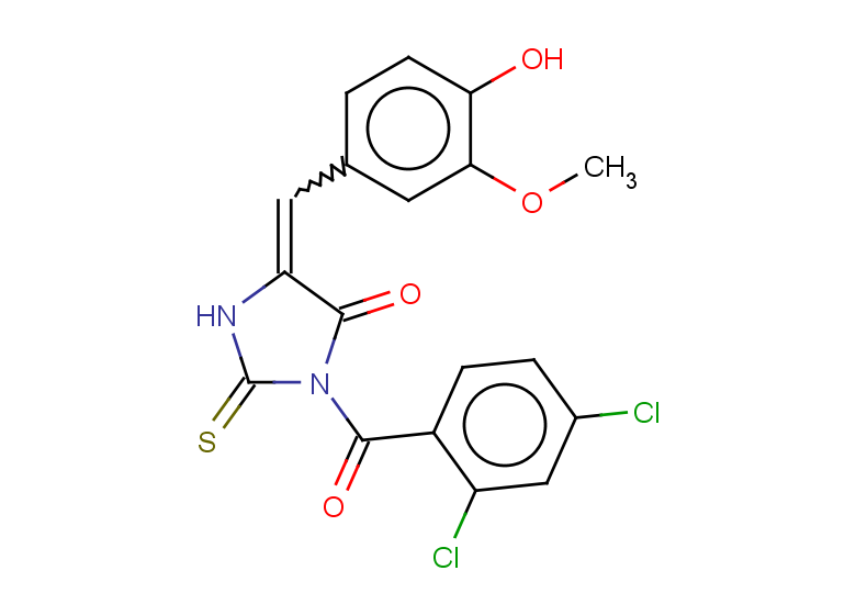 3-(2,4-dichlorobenzoyl)-5-[(4-hydroxy-3-methoxyphenyl)methylidene]-2-sulfanylideneimidazolidin-4-one