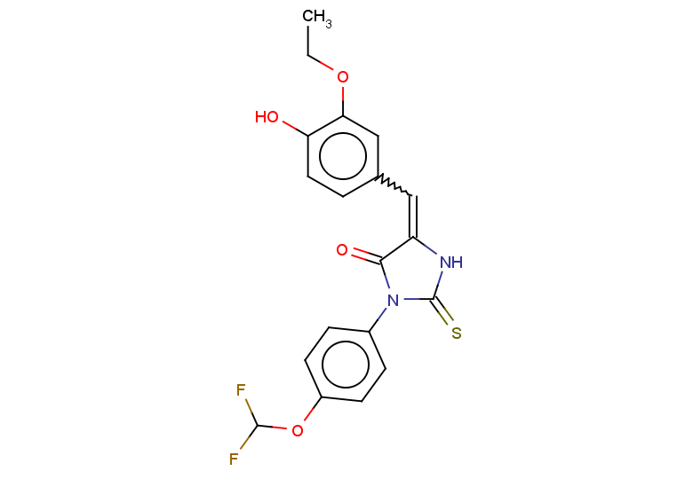 3-[4-(difluoromethoxy)phenyl]-5-[(3-ethoxy-4-hydroxyphenyl)methylidene]-2-sulfanylideneimidazolidin-4-one