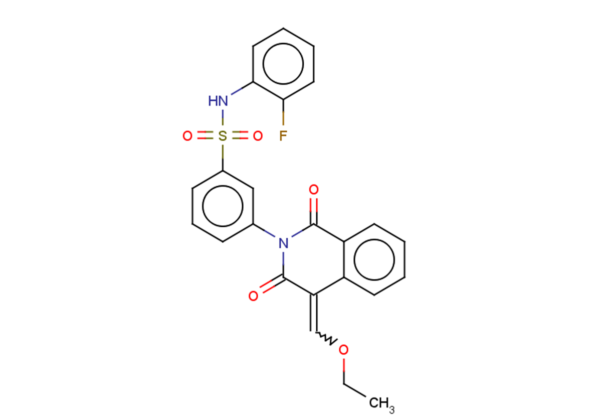 3-[4-(ethoxymethylidene)-1,3-dioxo-1,2,3,4-tetrahydroisoquinolin-2-yl]-N-(2-fluorophenyl)benzene-1-sulfonamide