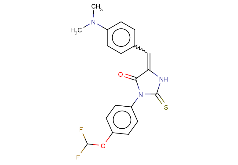 3-[4-(difluoromethoxy)phenyl]-5-{[4-(dimethylamino)phenyl]methylidene}-2-sulfanylideneimidazolidin-4-one