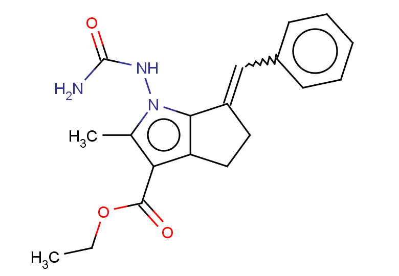 ethyl 1-(carbamoylamino)-2-methyl-6-(phenylmethylidene)-1H,4H,5H,6H-cyclopenta[b]pyrrole-3-carboxylate