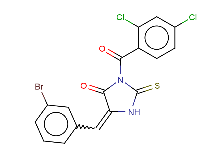 5-[(3-bromophenyl)methylidene]-3-(2,4-dichlorobenzoyl)-2-sulfanylideneimidazolidin-4-one