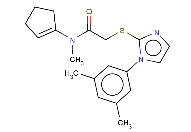 N-(cyclopent-1-en-1-yl)-2-{[1-(3,5-dimethylphenyl)-1H-imidazol-2-yl]sulfanyl}-N-methylacetamide