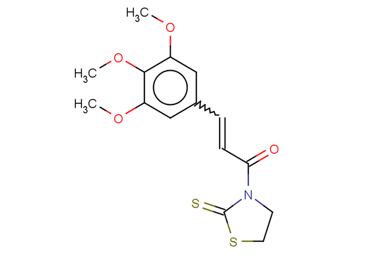 1-(2-sulfanylidene-1,3-thiazolidin-3-yl)-3-(3,4,5-trimethoxyphenyl)prop-2-en-1-one