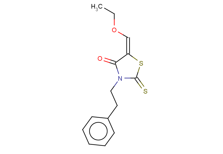 (5E)-5-(ethoxymethylidene)-3-(2-phenylethyl)-2-sulfanylidene-1,3-thiazolidin-4-one