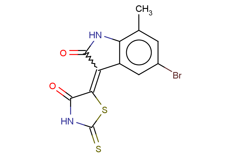 5-bromo-7-methyl-3-(4-oxo-2-sulfanylidene-1,3-thiazolidin-5-ylidene)-2,3-dihydro-1H-indol-2-one