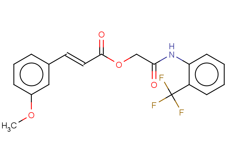 {[2-(trifluoromethyl)phenyl]carbamoyl}methyl (2E)-3-(3-methoxyphenyl)prop-2-enoate