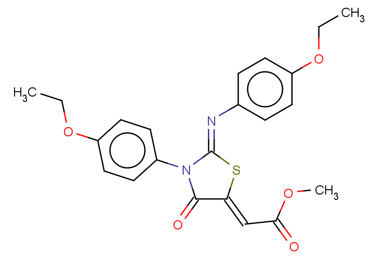 methyl 2-[(2Z,5Z)-3-(4-ethoxyphenyl)-2-[(4-ethoxyphenyl)imino]-4-oxo-1,3-thiazolidin-5-ylidene]acetate